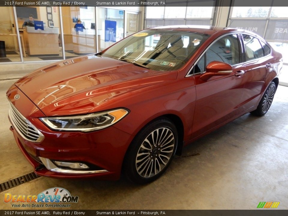 2017 Ford Fusion SE AWD Ruby Red / Ebony Photo #7