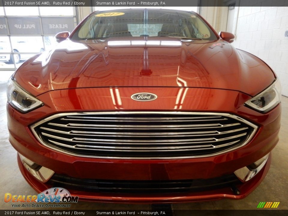 2017 Ford Fusion SE AWD Ruby Red / Ebony Photo #8