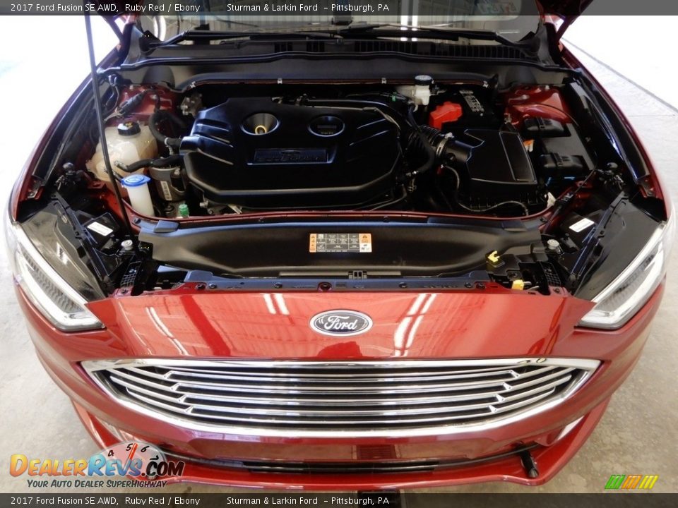 2017 Ford Fusion SE AWD Ruby Red / Ebony Photo #11
