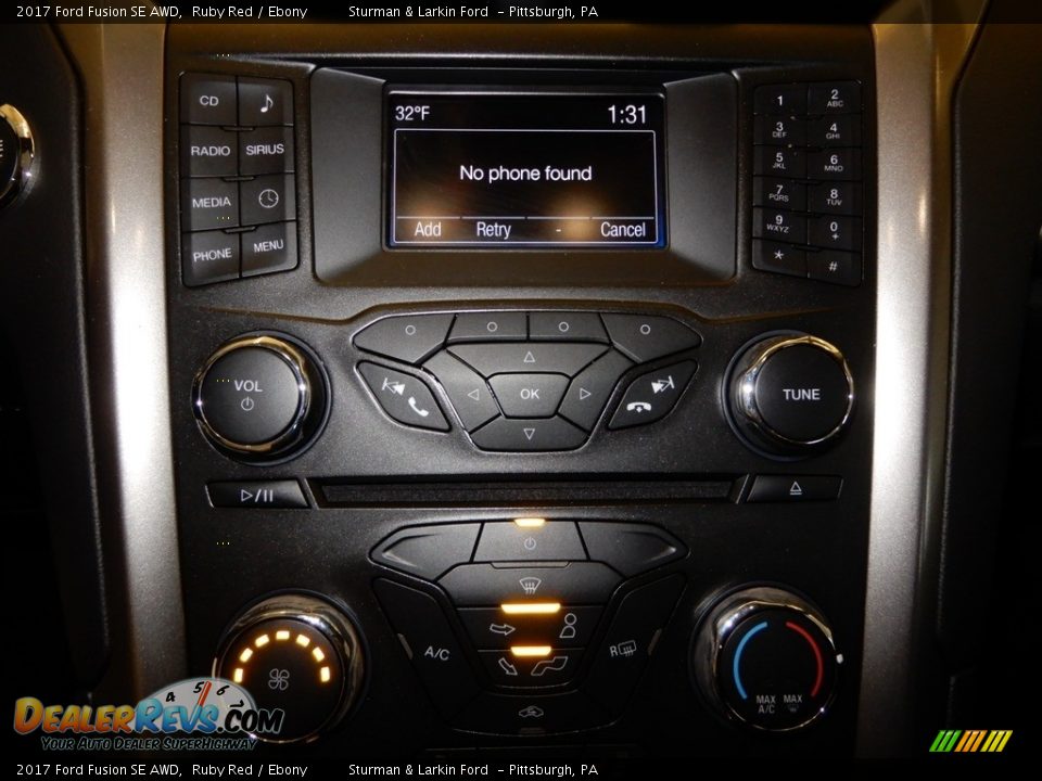 2017 Ford Fusion SE AWD Ruby Red / Ebony Photo #23
