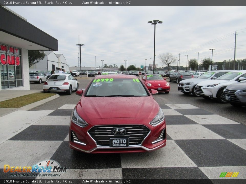 2018 Hyundai Sonata SEL Scarlet Red / Gray Photo #2