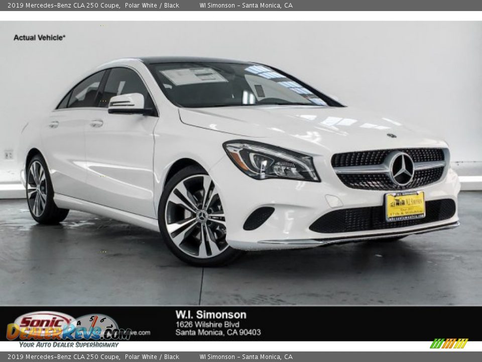 2019 Mercedes-Benz CLA 250 Coupe Polar White / Black Photo #1