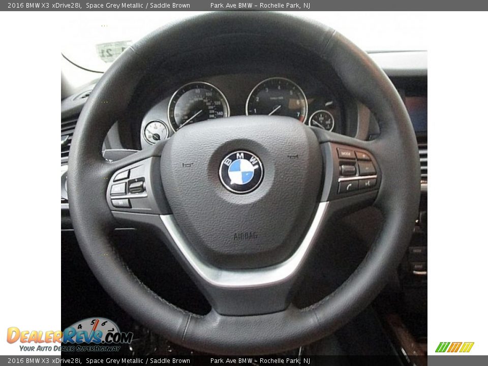 2016 BMW X3 xDrive28i Space Grey Metallic / Saddle Brown Photo #23