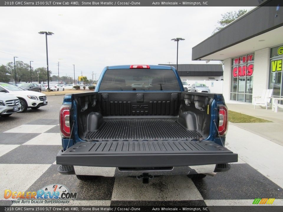 2018 GMC Sierra 1500 SLT Crew Cab 4WD Stone Blue Metallic / Cocoa/­Dune Photo #5