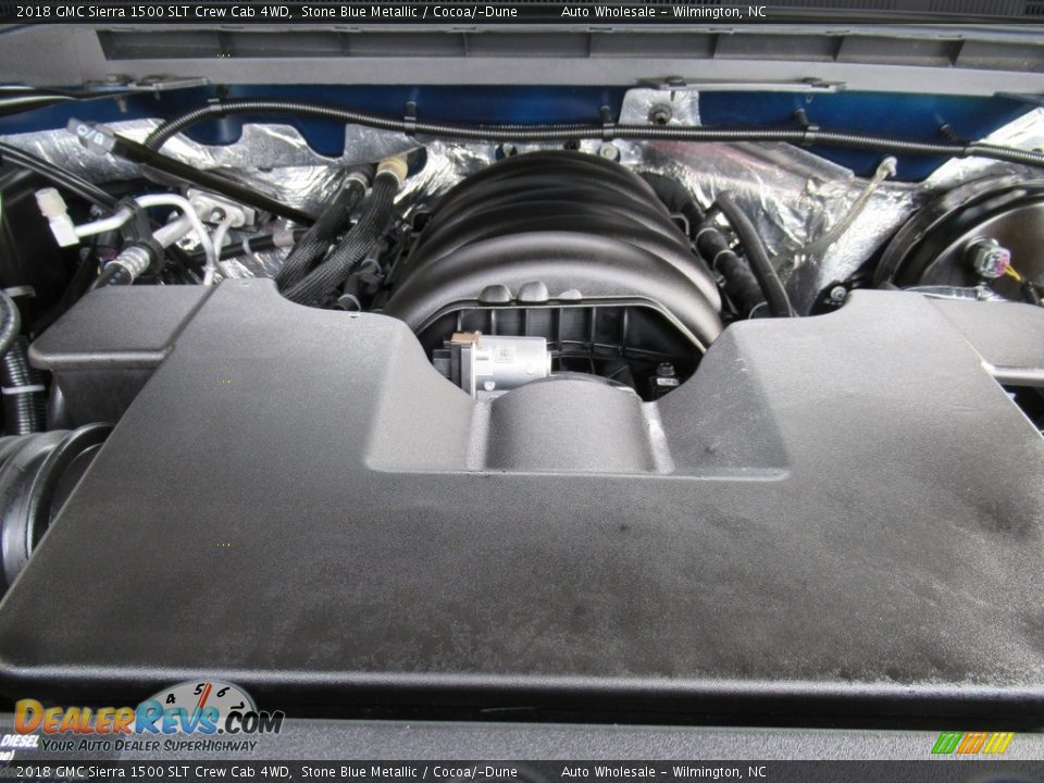 2018 GMC Sierra 1500 SLT Crew Cab 4WD Stone Blue Metallic / Cocoa/­Dune Photo #6