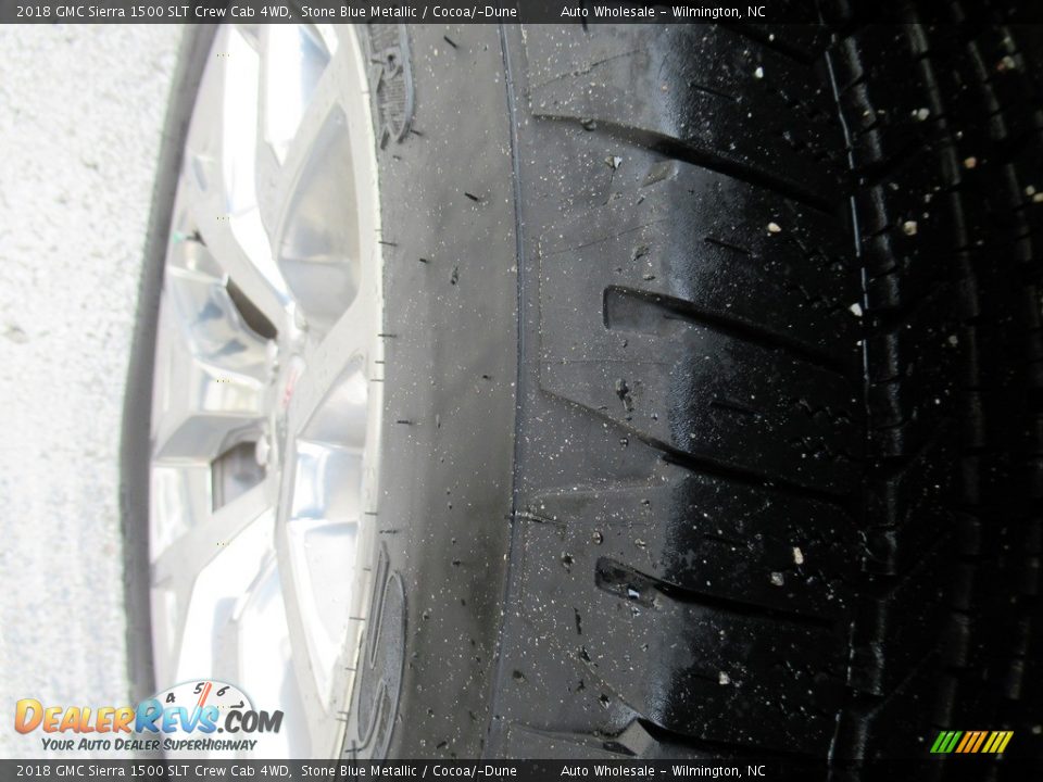 2018 GMC Sierra 1500 SLT Crew Cab 4WD Stone Blue Metallic / Cocoa/­Dune Photo #8
