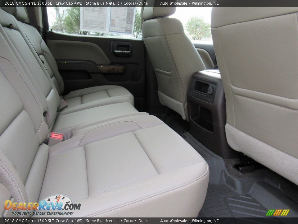 2018 GMC Sierra 1500 SLT Crew Cab 4WD Stone Blue Metallic / Cocoa/­Dune Photo #14