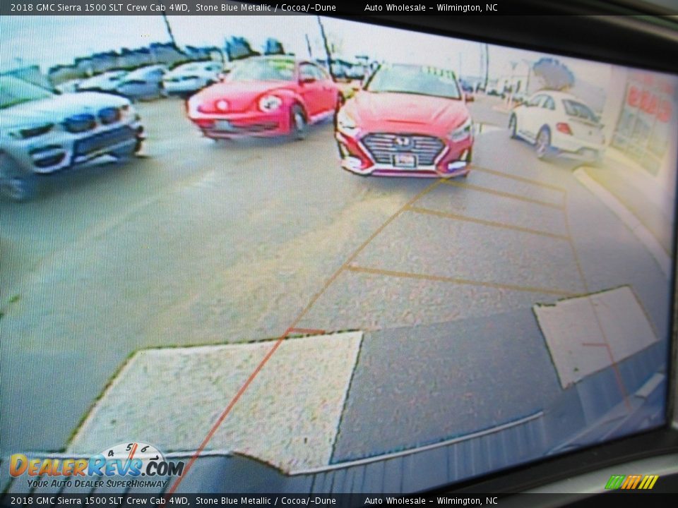 2018 GMC Sierra 1500 SLT Crew Cab 4WD Stone Blue Metallic / Cocoa/­Dune Photo #18