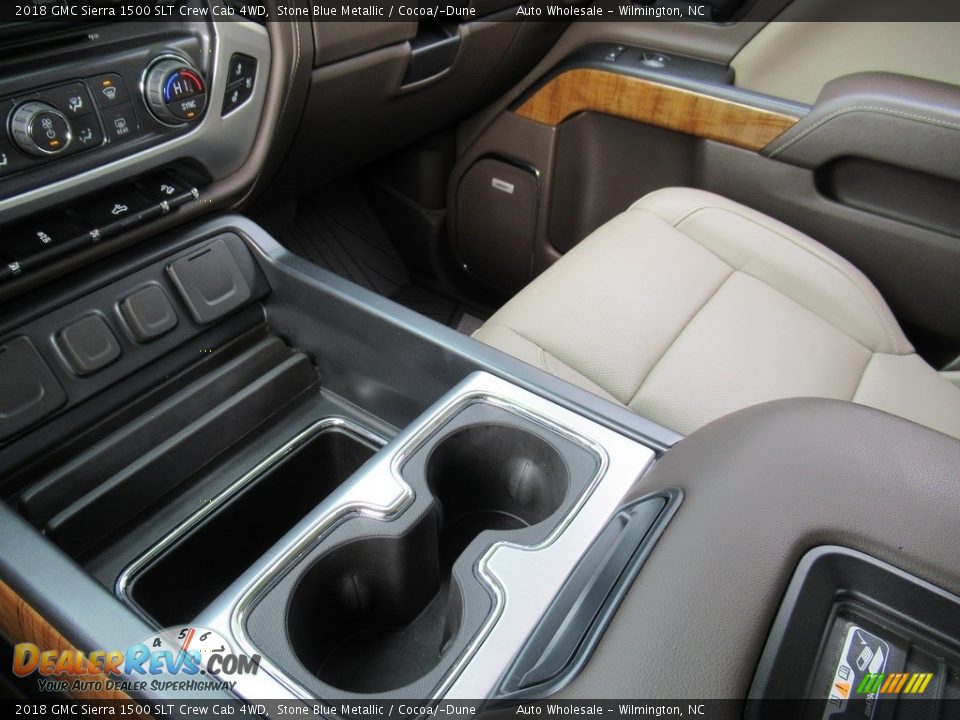 2018 GMC Sierra 1500 SLT Crew Cab 4WD Stone Blue Metallic / Cocoa/­Dune Photo #19