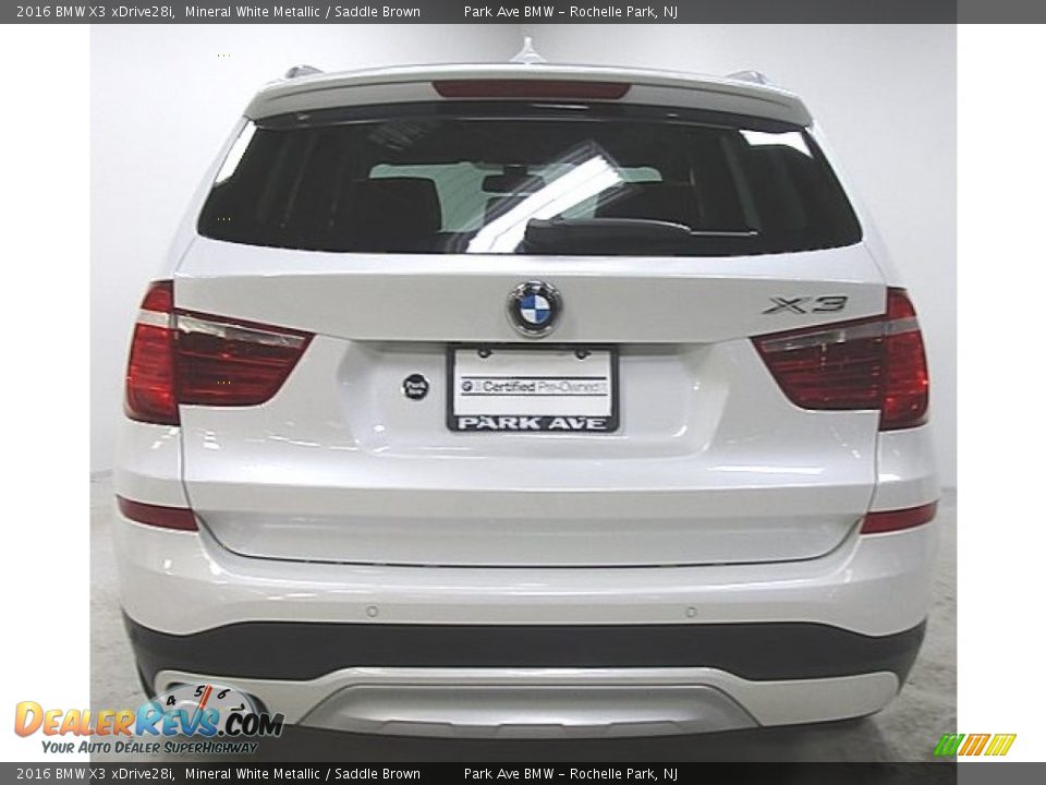 2016 BMW X3 xDrive28i Mineral White Metallic / Saddle Brown Photo #3