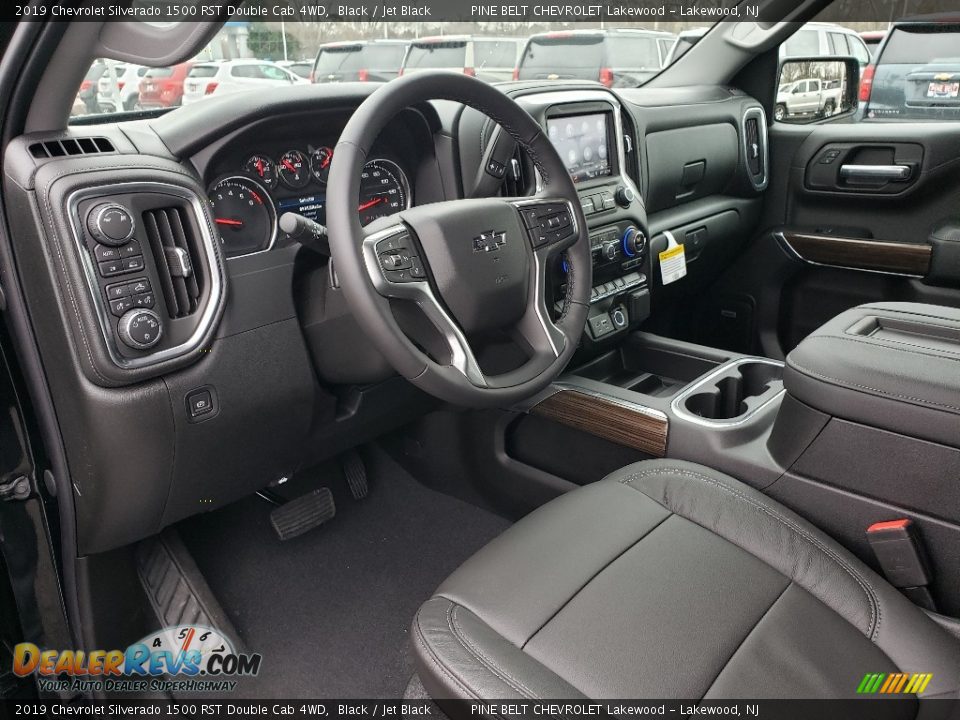 Jet Black Interior - 2019 Chevrolet Silverado 1500 RST Double Cab 4WD Photo #7