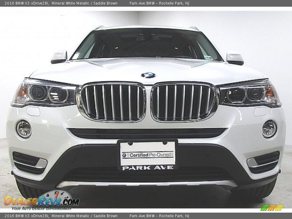 2016 BMW X3 xDrive28i Mineral White Metallic / Saddle Brown Photo #6