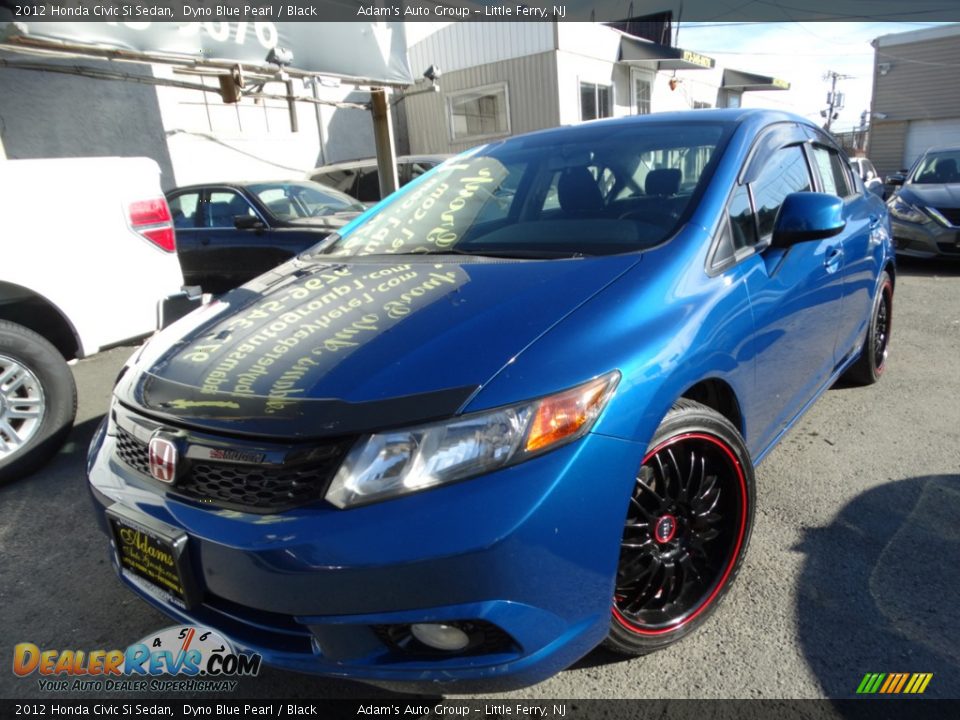 2012 Honda Civic Si Sedan Dyno Blue Pearl / Black Photo #1