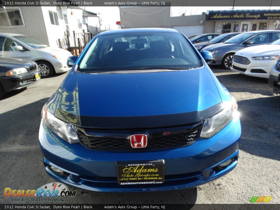 2012 Honda Civic Si Sedan Dyno Blue Pearl / Black Photo #2