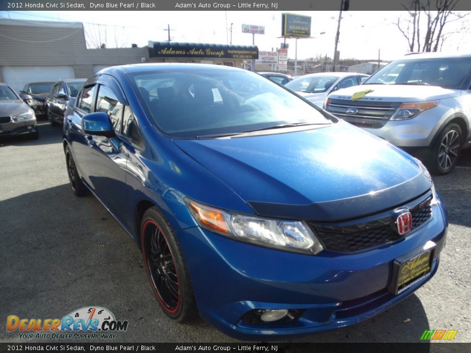 2012 Honda Civic Si Sedan Dyno Blue Pearl / Black Photo #3