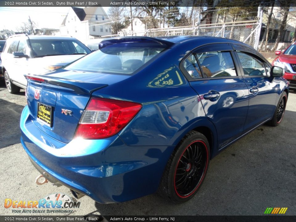 2012 Honda Civic Si Sedan Dyno Blue Pearl / Black Photo #5