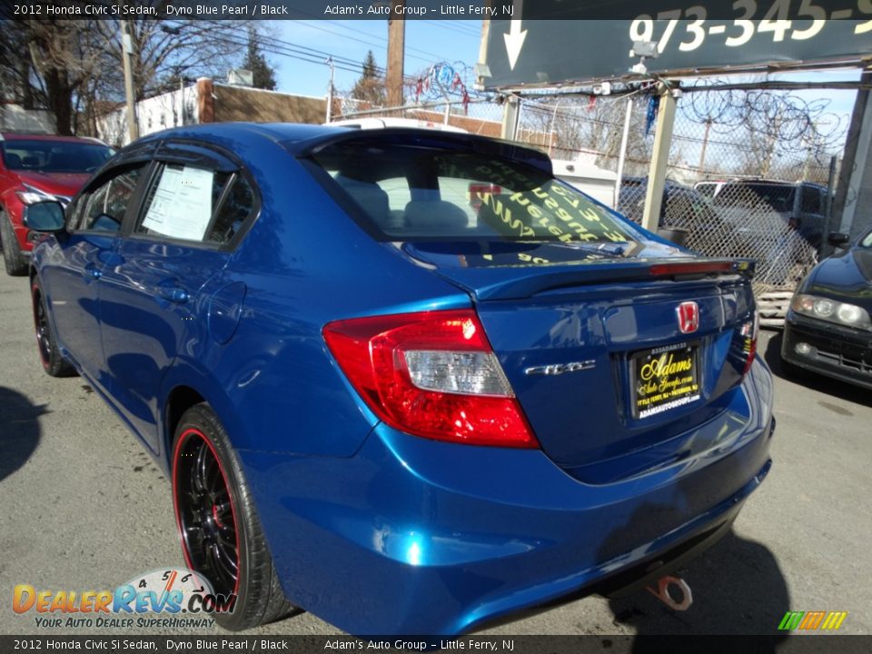 2012 Honda Civic Si Sedan Dyno Blue Pearl / Black Photo #7