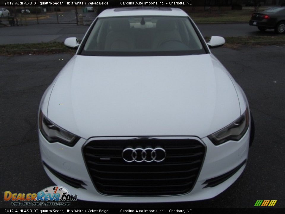 2012 Audi A6 3.0T quattro Sedan Ibis White / Velvet Beige Photo #5