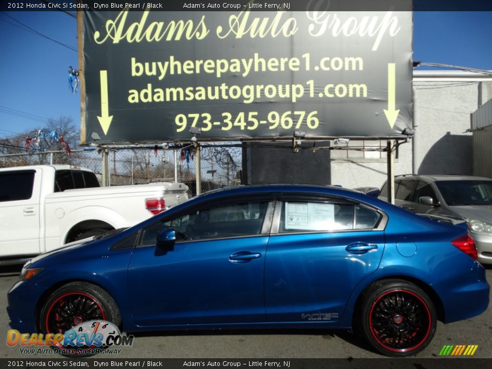 2012 Honda Civic Si Sedan Dyno Blue Pearl / Black Photo #8
