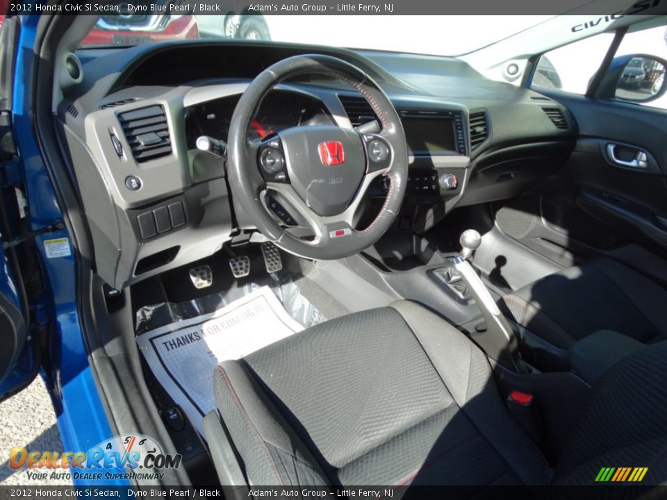 2012 Honda Civic Si Sedan Dyno Blue Pearl / Black Photo #9