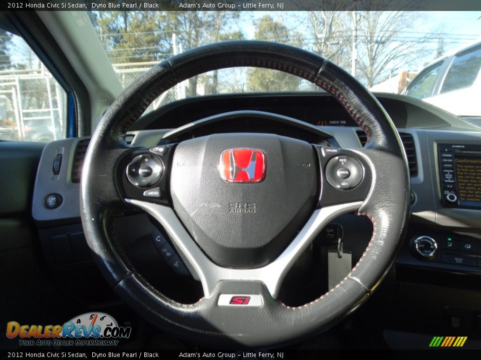 2012 Honda Civic Si Sedan Dyno Blue Pearl / Black Photo #12
