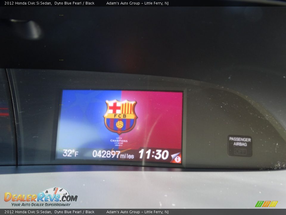 2012 Honda Civic Si Sedan Dyno Blue Pearl / Black Photo #16