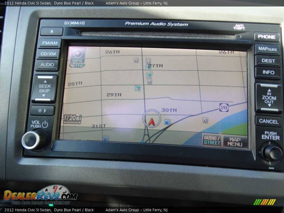 2012 Honda Civic Si Sedan Dyno Blue Pearl / Black Photo #17