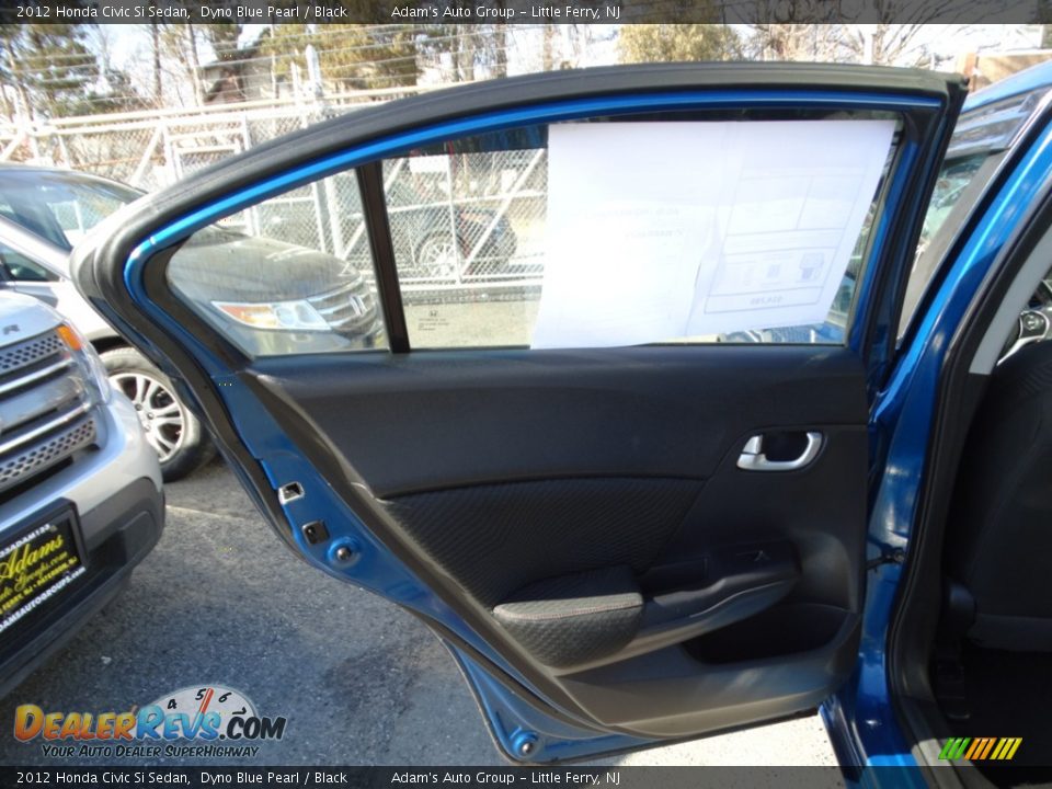 2012 Honda Civic Si Sedan Dyno Blue Pearl / Black Photo #23