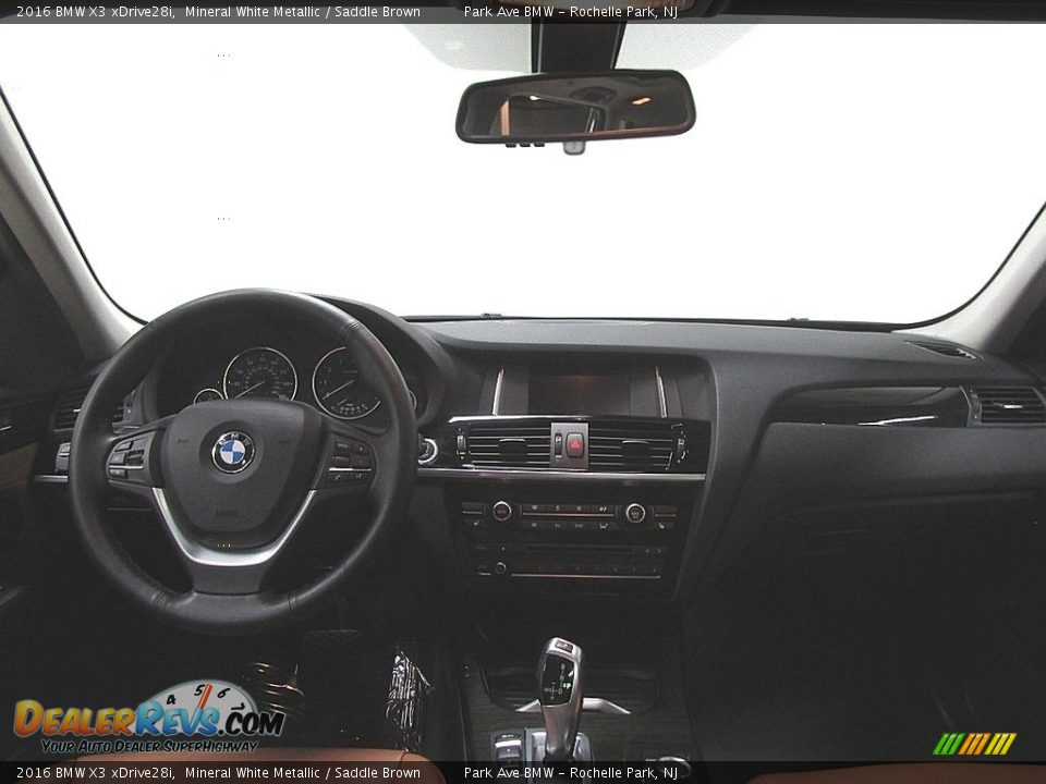 2016 BMW X3 xDrive28i Mineral White Metallic / Saddle Brown Photo #22