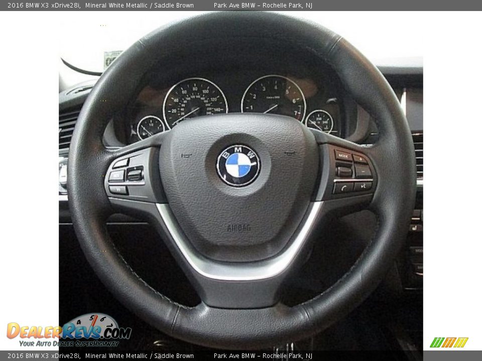 2016 BMW X3 xDrive28i Mineral White Metallic / Saddle Brown Photo #23