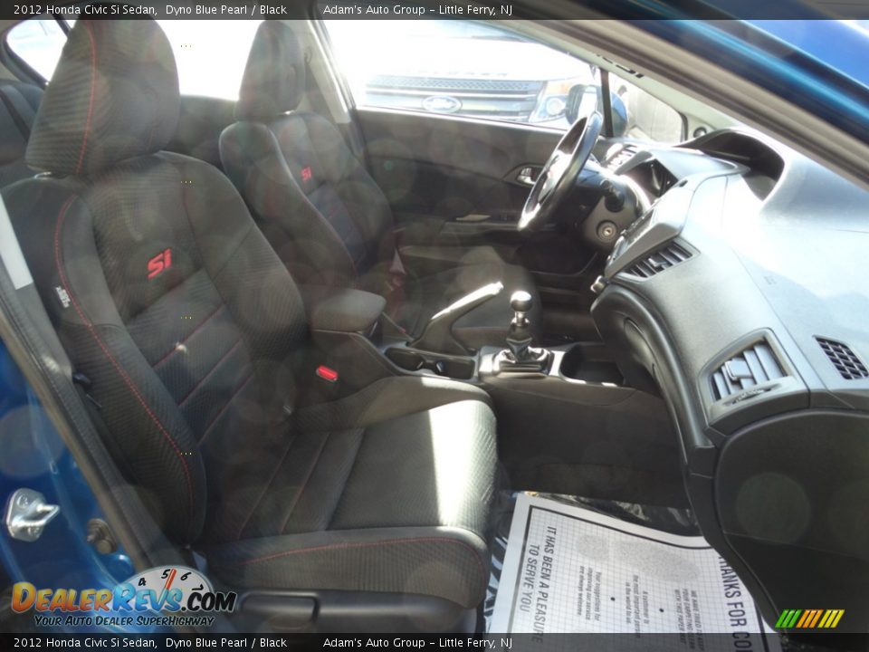 2012 Honda Civic Si Sedan Dyno Blue Pearl / Black Photo #29