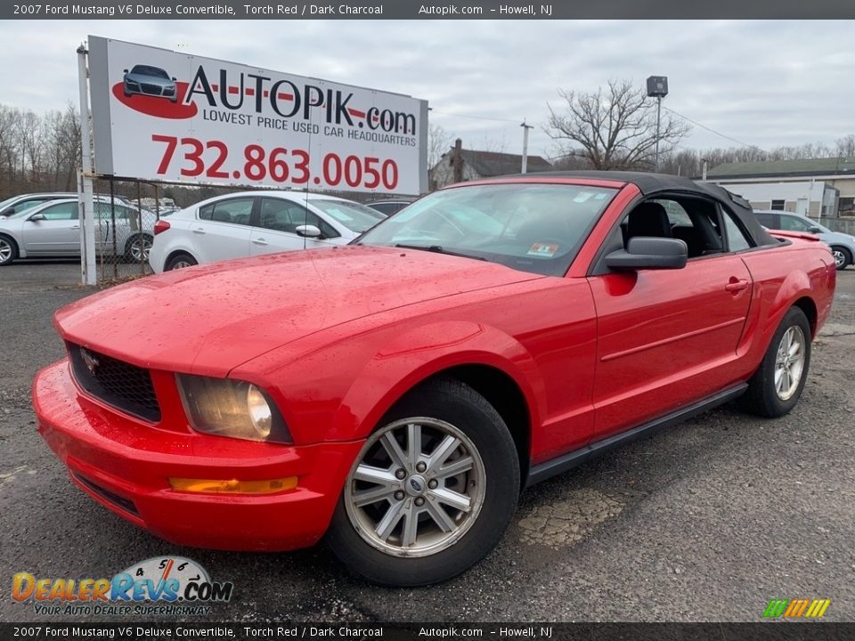 2007 Ford Mustang V6 Deluxe Convertible Torch Red / Dark Charcoal Photo #1