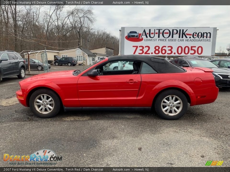 2007 Ford Mustang V6 Deluxe Convertible Torch Red / Dark Charcoal Photo #3