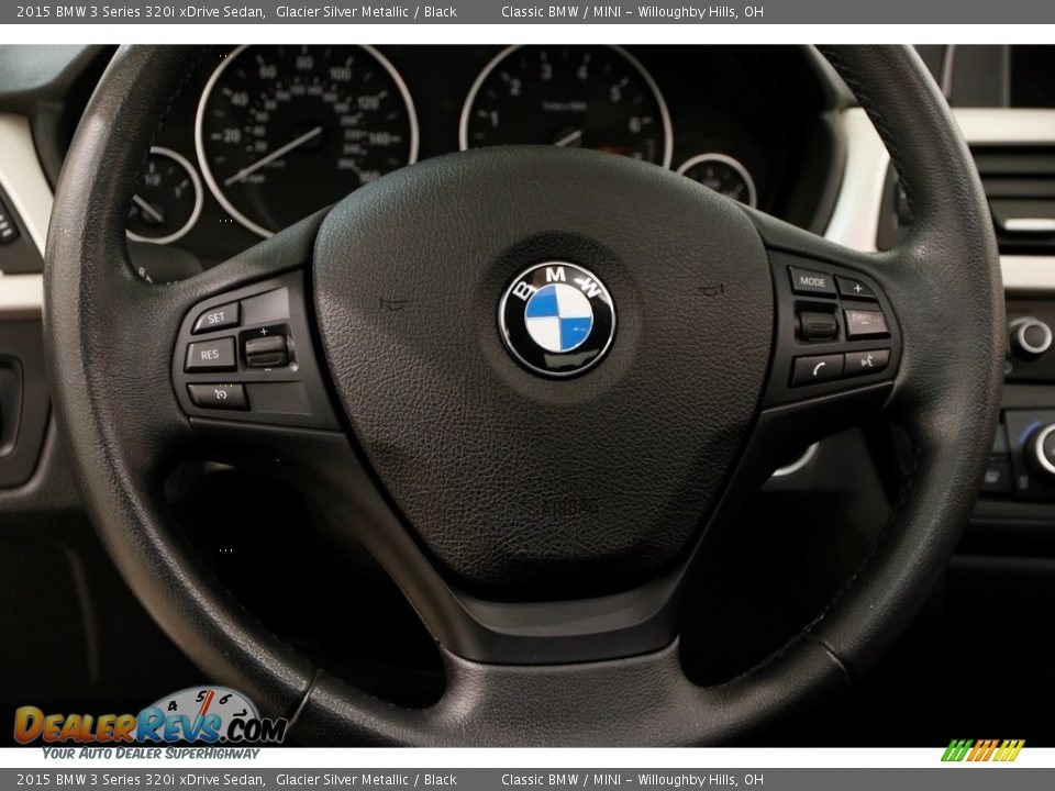 2015 BMW 3 Series 320i xDrive Sedan Glacier Silver Metallic / Black Photo #7