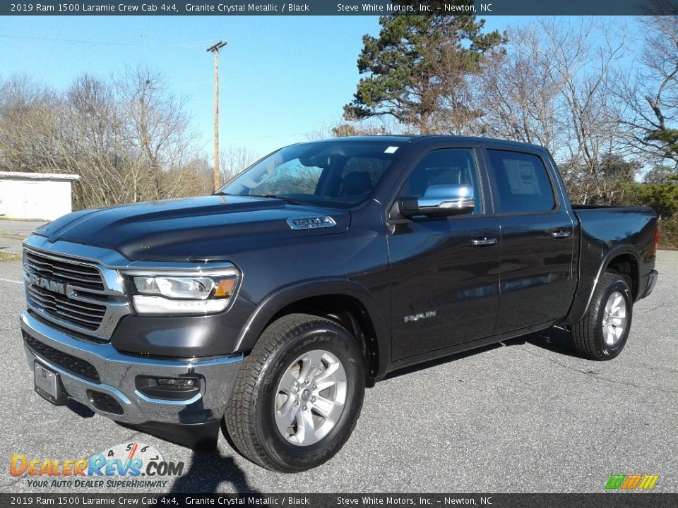 2019 Ram 1500 Laramie Crew Cab 4x4 Granite Crystal Metallic / Black Photo #2