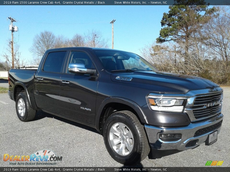 2019 Ram 1500 Laramie Crew Cab 4x4 Granite Crystal Metallic / Black Photo #4