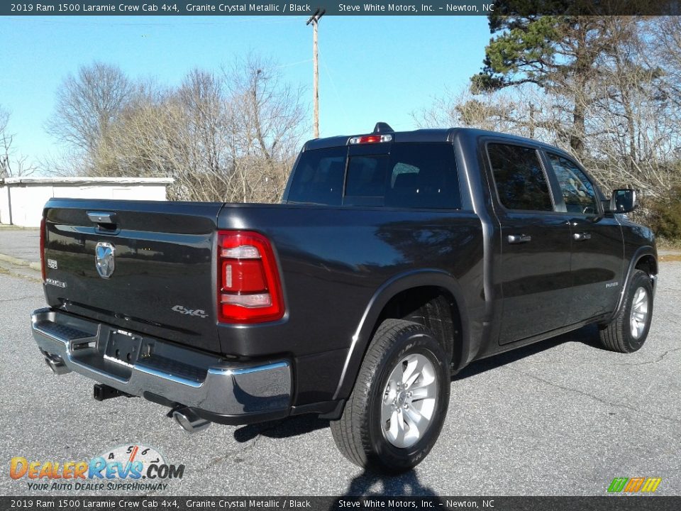 2019 Ram 1500 Laramie Crew Cab 4x4 Granite Crystal Metallic / Black Photo #6