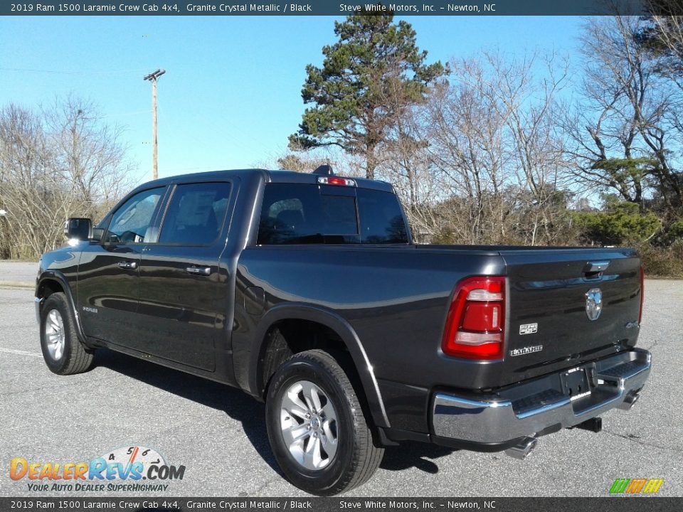 2019 Ram 1500 Laramie Crew Cab 4x4 Granite Crystal Metallic / Black Photo #8