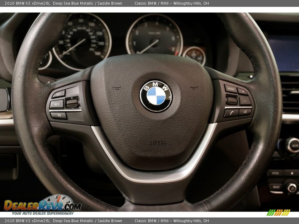 2016 BMW X3 xDrive28i Deep Sea Blue Metallic / Saddle Brown Photo #7