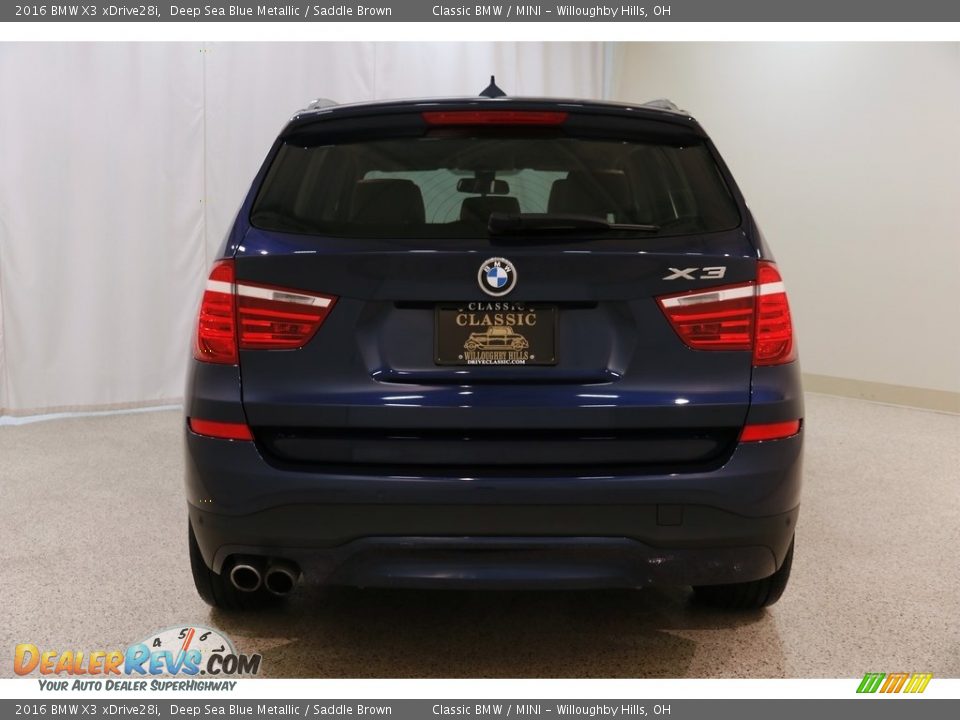2016 BMW X3 xDrive28i Deep Sea Blue Metallic / Saddle Brown Photo #20