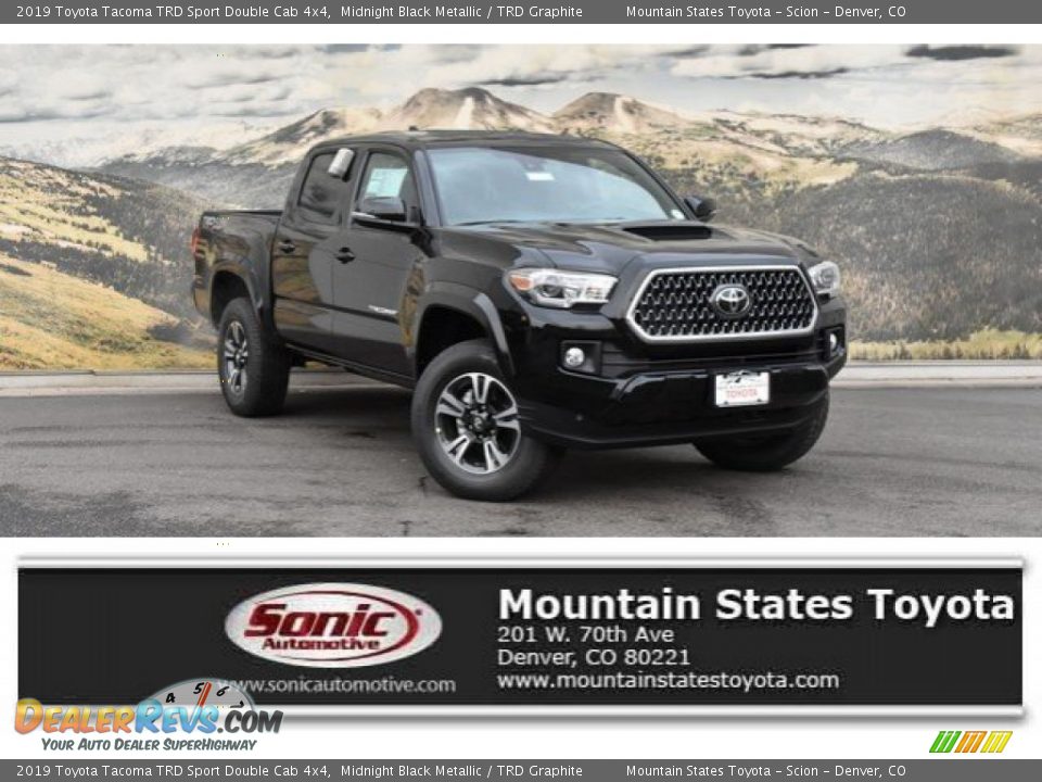 2019 Toyota Tacoma TRD Sport Double Cab 4x4 Midnight Black Metallic / TRD Graphite Photo #1