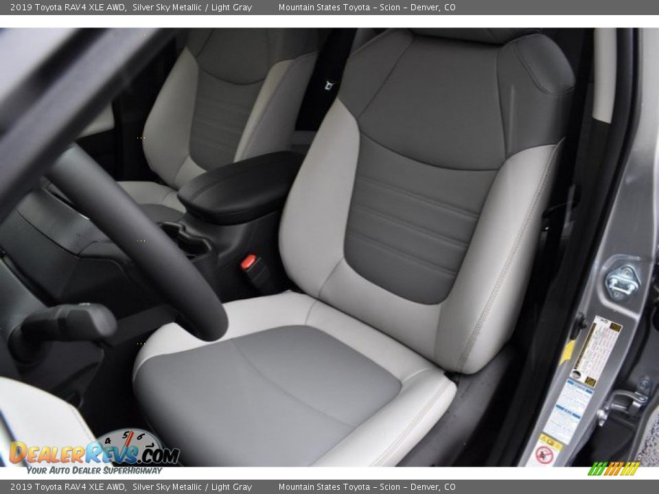Front Seat of 2019 Toyota RAV4 XLE AWD Photo #7