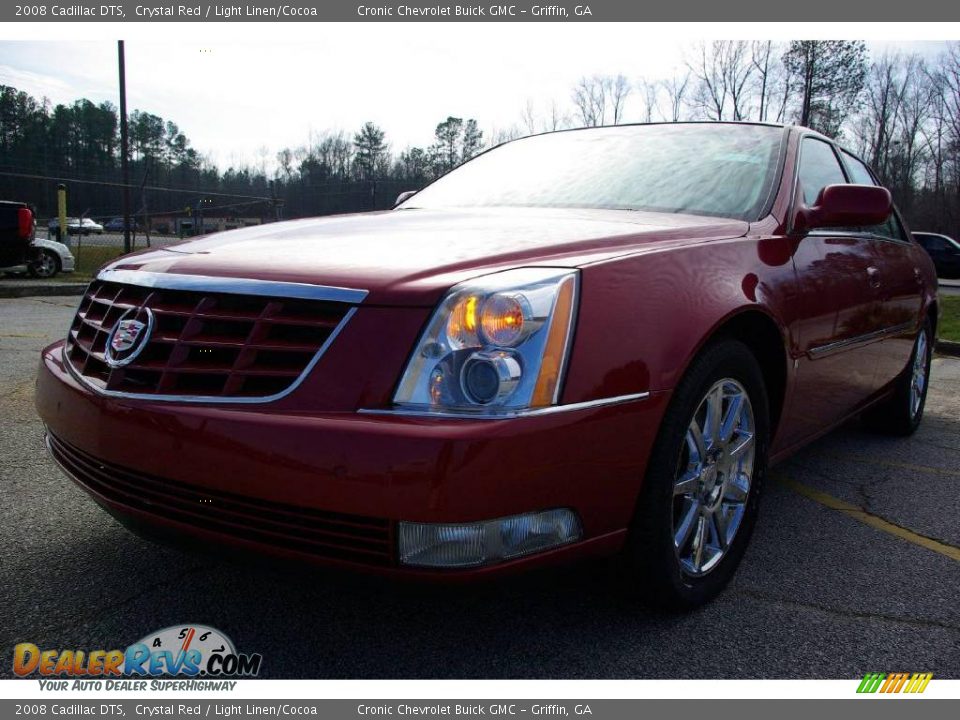 2008 Cadillac DTS Crystal Red / Light Linen/Cocoa Photo #2