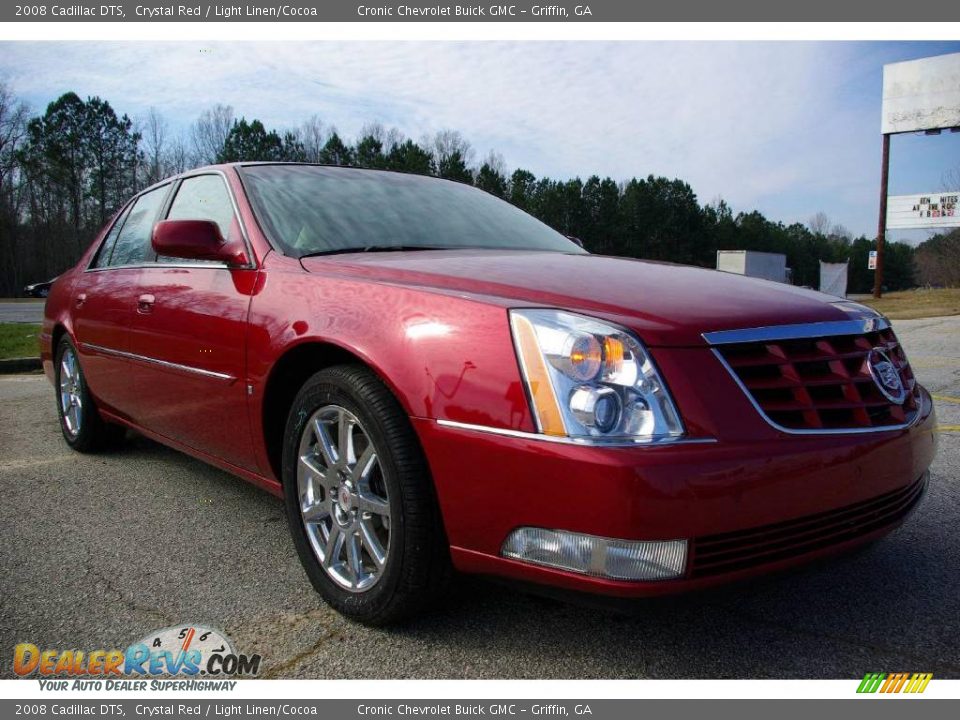 2008 Cadillac DTS Crystal Red / Light Linen/Cocoa Photo #4