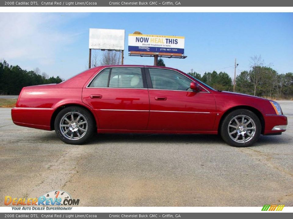 2008 Cadillac DTS Crystal Red / Light Linen/Cocoa Photo #5