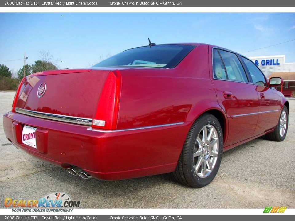2008 Cadillac DTS Crystal Red / Light Linen/Cocoa Photo #6