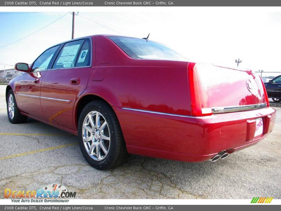 2008 Cadillac DTS Crystal Red / Light Linen/Cocoa Photo #8