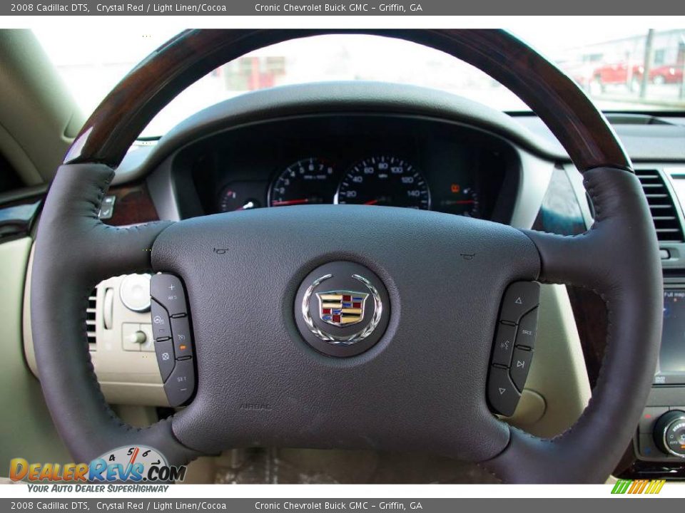 2008 Cadillac DTS Crystal Red / Light Linen/Cocoa Photo #17