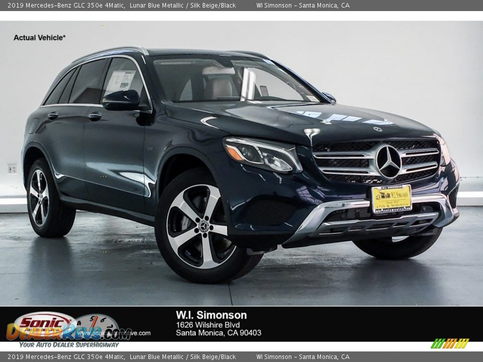 2019 Mercedes-Benz GLC 350e 4Matic Lunar Blue Metallic / Silk Beige/Black Photo #1