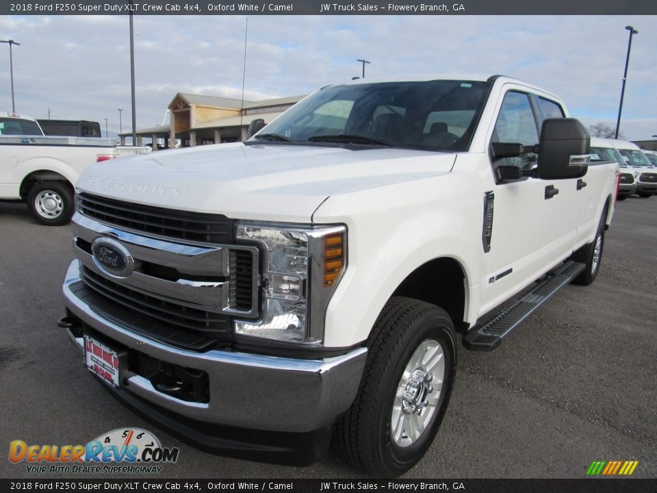 2018 Ford F250 Super Duty XLT Crew Cab 4x4 Oxford White / Camel Photo #1